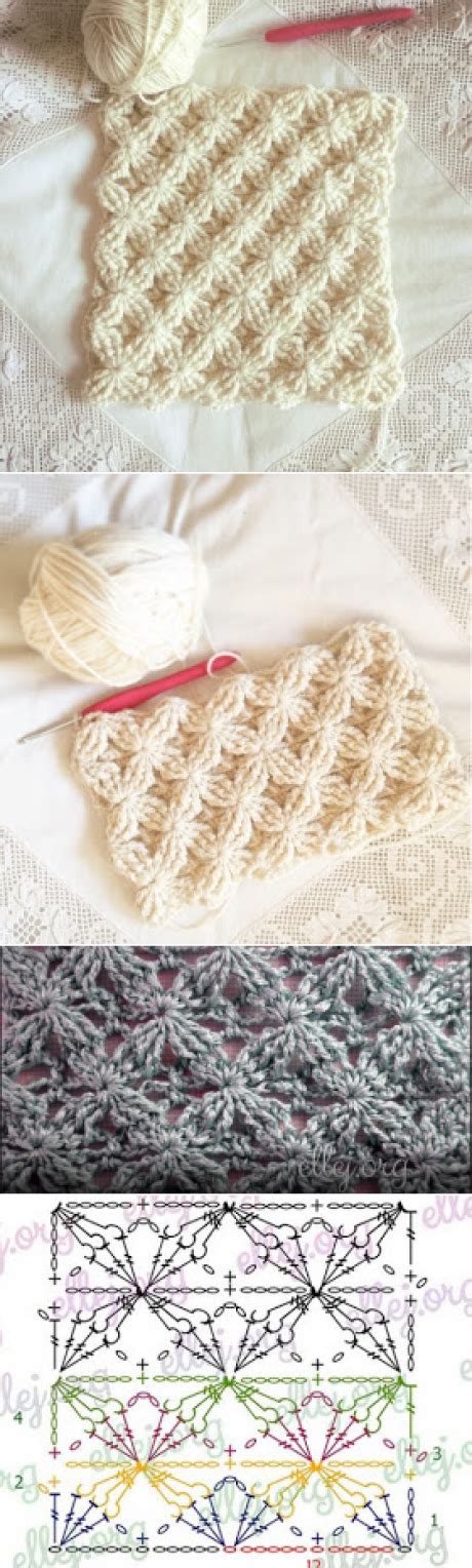 Ergahandmade Crochet Stitch Diagram Video Tutorial УЗОРЫ КРЮЧКОМ Постила Учебник