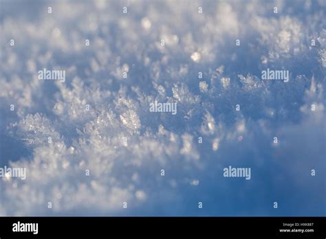 Snow crystals in big close up. Natural snow macro Stock Photo - Alamy