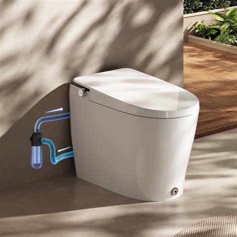 DeerValley 1.28 GPF Tankless Elongated Smart 1-Piece Toilet Bidet in