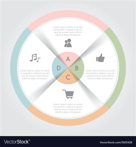 Color circular chart infographic Royalty Free Vector Image