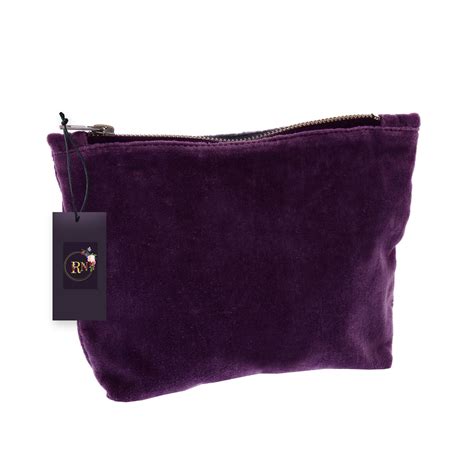 Zippered Velvet Cosmetic Bag