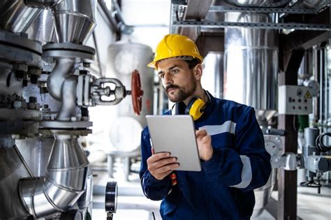 Premium Photo Worker Supervisor In District Heating Plant Doing