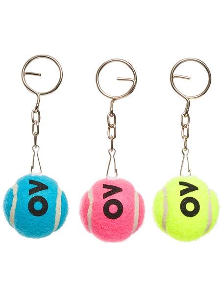 Dunlop Ao Tennis Ball Key Ring 3pk Running Warehouse