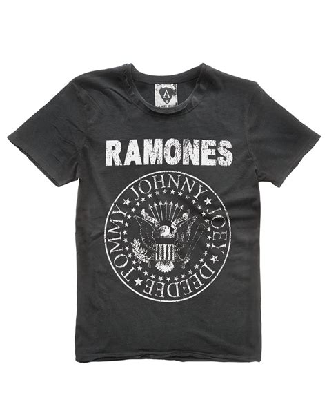 Ramones Logo Crew Tee Shirt At Tee Shirts Shirts Ramones Logo