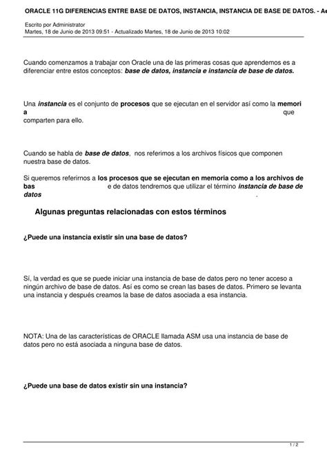 PDF de programación ORACLE 11G DIFERENCIAS ENTRE BASE DE DATOS