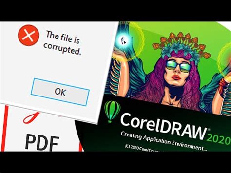 Corel Draw Pdf File Coruppted Error Fix Youtube