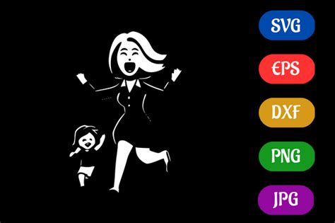 Cheer Mom Black Svg Vector Silhouette Graphic By Creative Oasis · Creative Fabrica