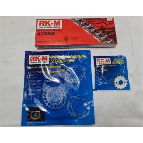 RK M RKM 428 SPROCKET CHAIN SET Y15ZR Y16ZR FZ150 Shopee Malaysia