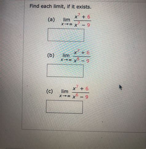 Solved Find Each Limit If It Exists A Lim Xx X Chegg