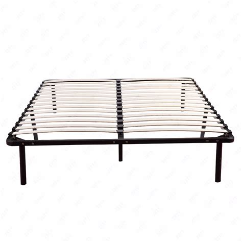 Full Size Wood Slats Metal Platform Bed Frame Mattress Foundation ...