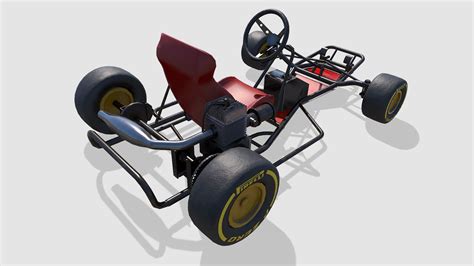 3d Model Go Kart Vr Ar Low Poly Cgtrader