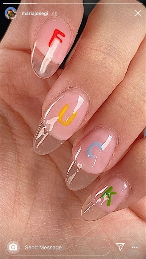 Artsy Indie Aesthetic Acrylic Nails Gel Nails Minimalist Nails Nail Art