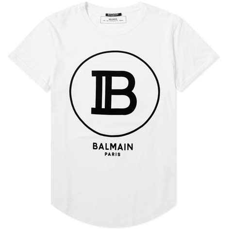 Balmain B Circle Logo Tee White & Black | END.