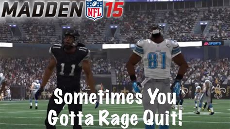 Sometimes You Gotta Rage Quit Madden 15 Ultimate Team MUT 15 YouTube