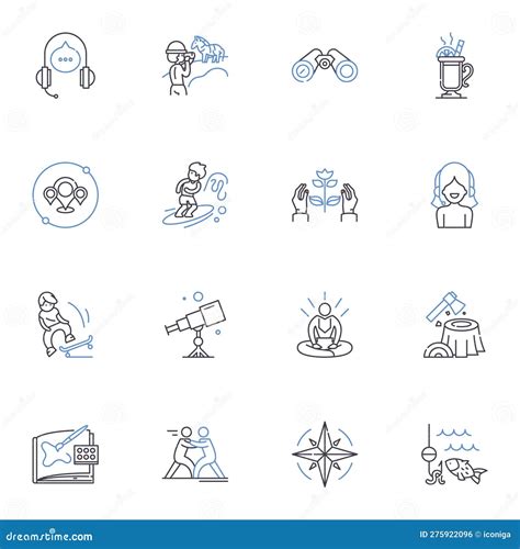 Predictive Analytics Line Icons Collection Forecasting Analysis