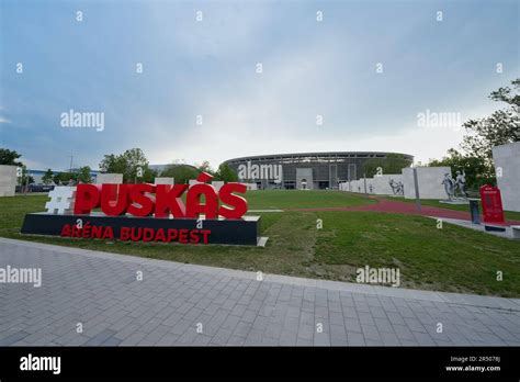 General View Of Puskas Arena Stadium During Training Session Ahead Uefa Europa League Final