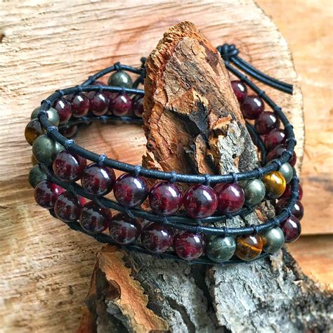 Ground And Restore With This Natural Dark Red Almandine Garnet Bracelet