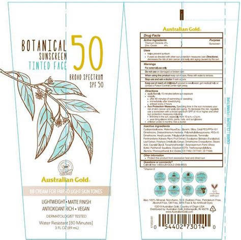 Australia Gold Botanical Spf Tinted Mineral Sunscreen Beauty