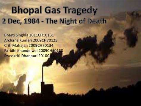 Bhopal Gas Tragedy The Night Of Death