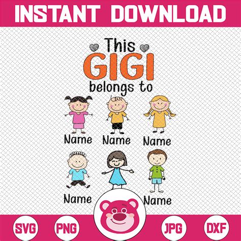 Personalized Name Gigi Svg, This Gigi Belongs To, Gigi Png, - Inspire ...