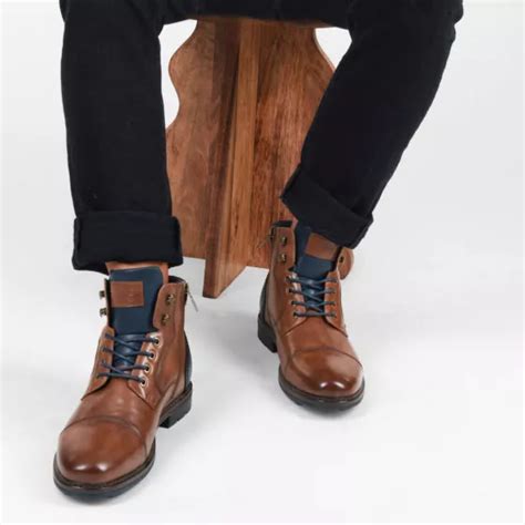 Bottines Rangers COGNAC Homme Lacets LEE