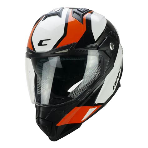 Casco Allroad Cgm S Twin Ranger Bianco E Arancio La Casa Del