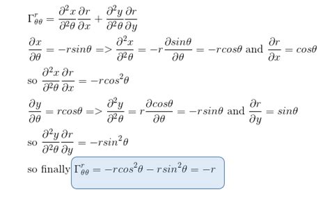 Einstein Relatively Easy - Christoffel symbol exercise: calculation in ...