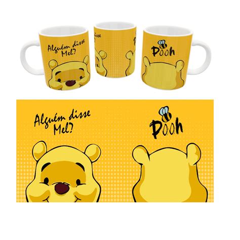 Caneca Ursinho Pooh Alguém Disse Mel 325ml Shopee Brasil