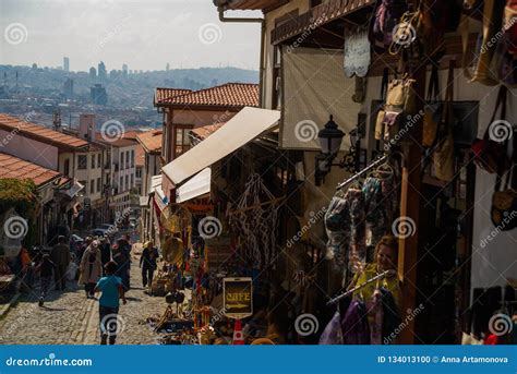 ANKARA, TURKEY: People Shopping at the Bazaar Inside Ankara Kaleici, Old Settlement Area Inside ...