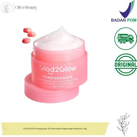 Jual Glad Glow Pomegranate Niacinamide Brightening Moisturizer G