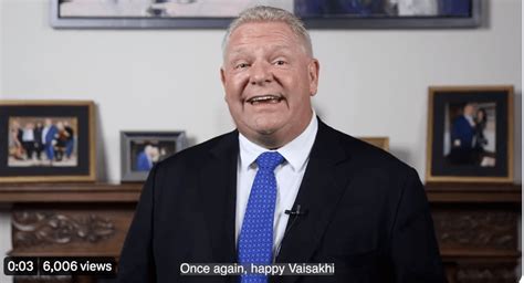 Premier Doug Ford Shares Vaisakhi Greetings Otttimes Ca