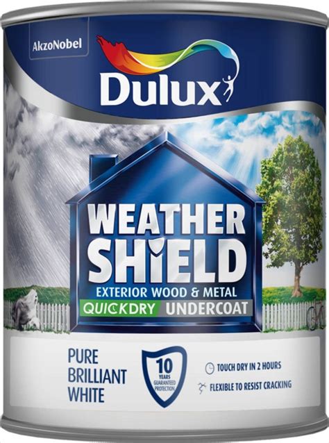 Dulux Weathershield Quick Dry Undercoat 750ml Pure Brilliant White