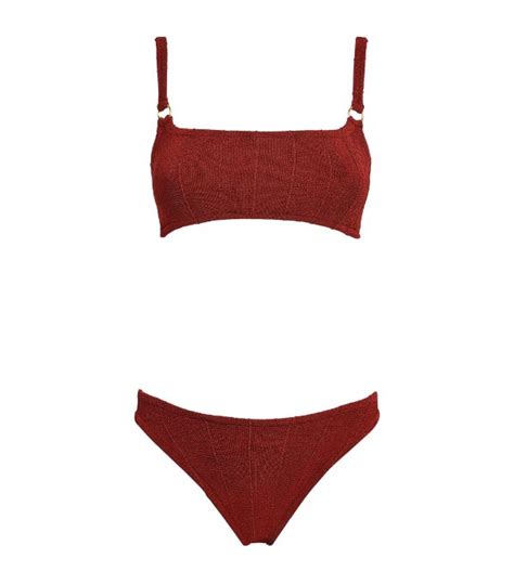 Womens Hunza G Burgundy Eunice Nile Bikini Harrods UK