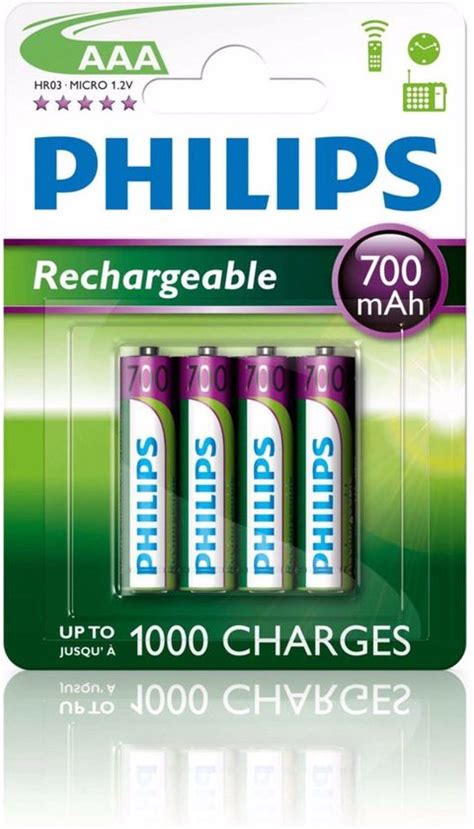 Philips Oplaadbare Aaa Batterijen Stuks Mah Bol