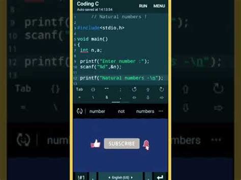 Way To Print Natural Numbers Using C Shorts Youtube