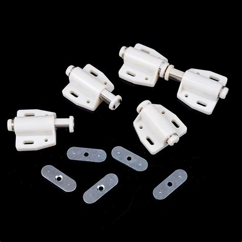 5pcs White Magnetic Cabinet Catch Kitchen Door Stopper Drawer Latch