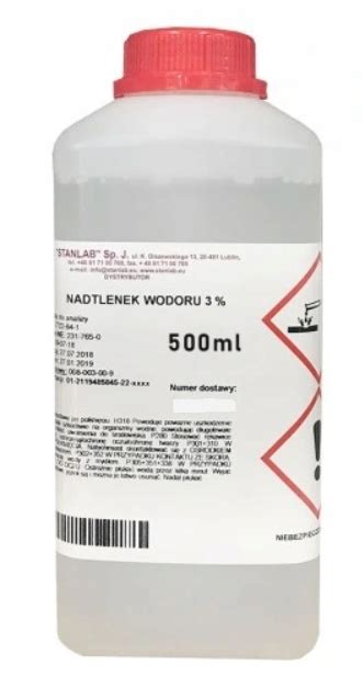 Nadtlenek Wodoru 3 CZDA Woda Utleniona 500ml Stan 13438602916 Allegro Pl