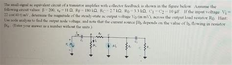 Solved The Small Signal Ac Equivalent Circuit Of A