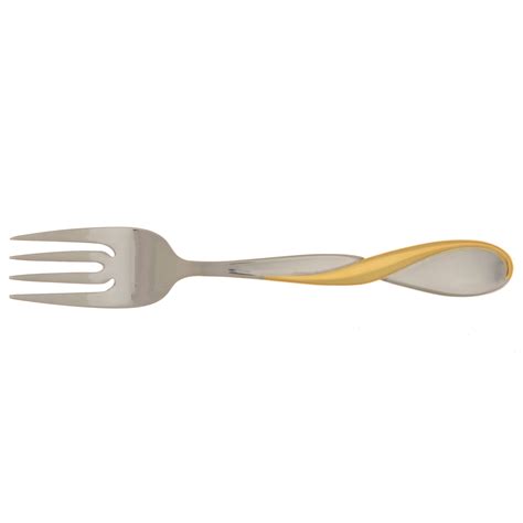 Golden Aquarius Stainless Gold Accent Individual Salad Fork By