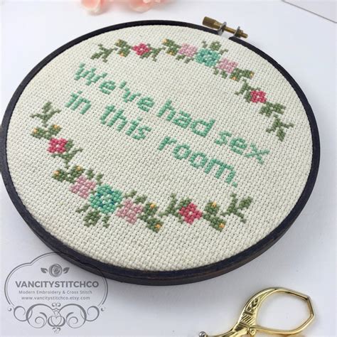 Beginner Cross Stitch Pattern Weve Had Sex In This Room Etsy