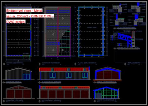 Proje Sitesi End Striyel Depo Metal Yap S M Autocad Projesi