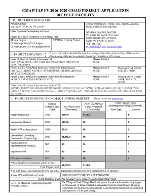 Fillable Online Cmap Tap Fy Cmaq Project Application Bicycle