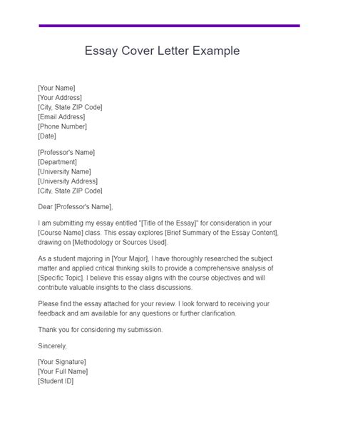 Essay Cover Letter 10 Examples Pdf Tips