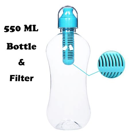 550ML Portable Outdoor Filtering Water Drinking Bottle Purifier with ...