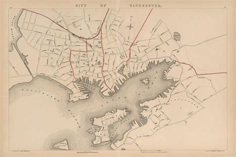 1891 Map of Gloucester, Massachusetts - Etsy