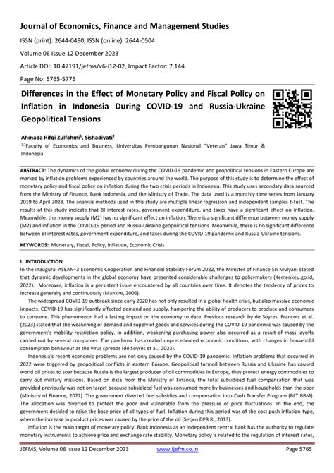 PDF Differences In The Effect Of Monetary Policy And Fiscal Policy On