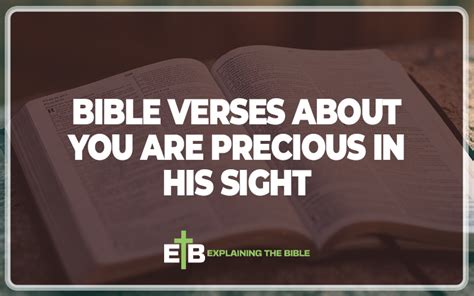 30 Bible Verses About You Are Precious In His Sight Explaining The Bible