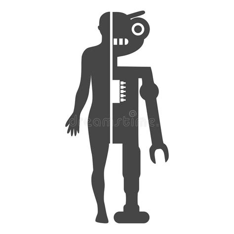 Icono Del Cyborg Icono Del Robot Icono Simple Del Vector Stock De