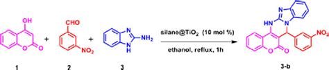 Scheme 3 Reaction Of 4 Hydroxycoumarin 1 3 Nitrobenzaldehyde 2