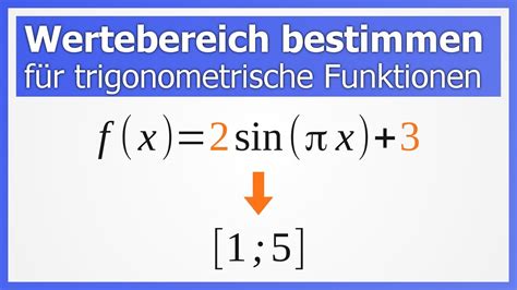 Wertebereich Bestimmen F R Trigonometrische Funktionen How To Mathe